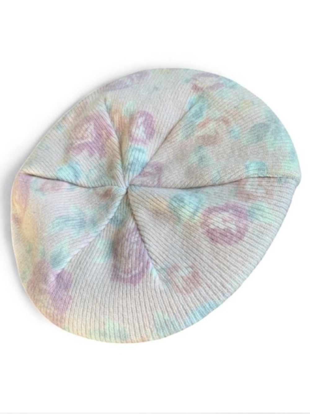 Daniella Veo Angora Wool Beret Pastel Florals Vintage 90s Made in Italy